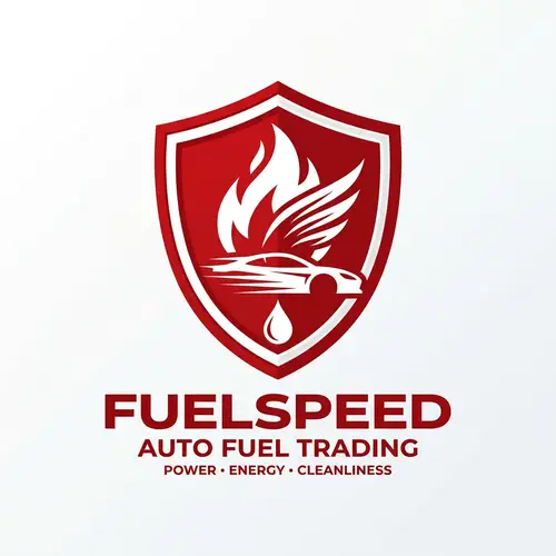 Empowering Auto Fuel Company Logo | Red & White Design