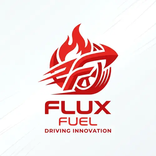 Innovative Red & White Logo Design for Automobile Fuel Company