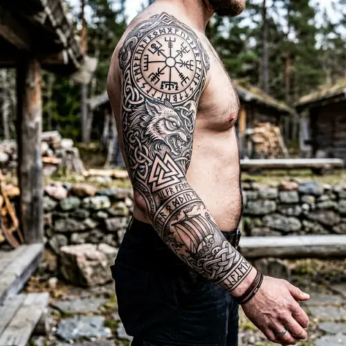 Intricate Viking Tattoo Sleeve Design