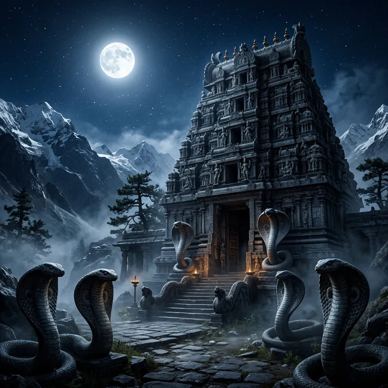 Spine-Chilling Padmanabswamy Temple at Night Spine-Chilling Padmanabswamy Temple at Night
