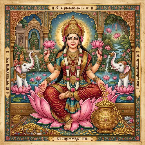 Divine Feminine Wealth & Prosperity | Traditional Indian Art