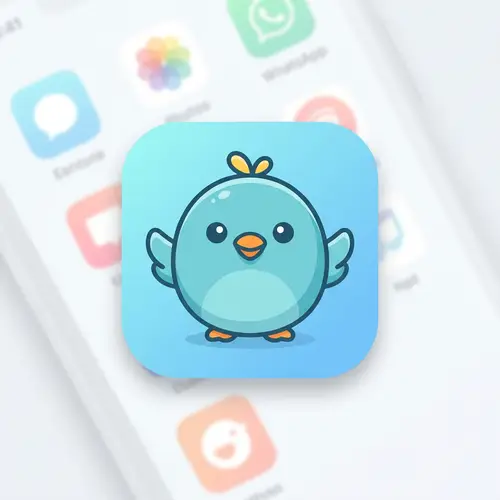 Cute Rounded Character for App Logo Design