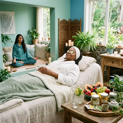 Tranquil Wellness Scene: Detoxification Spa Retreat