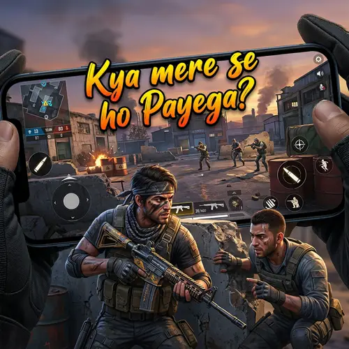 High-Intensity Mobile Competitive Shooter Gaming Scene