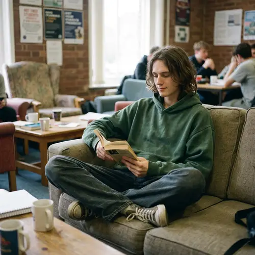 Casual Slim Person in Loose Hoodie - Relaxed Vibe
