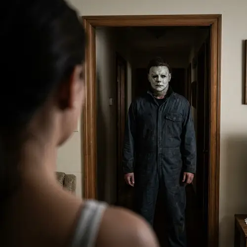 Michael Myers in Doorway - Chilling Horror Scene