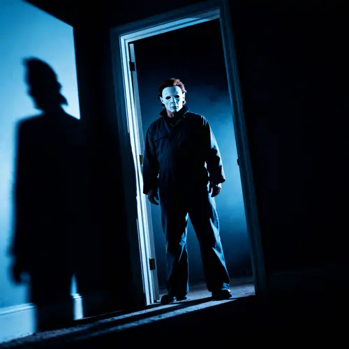 Michael Myers in Doorway - Chilling Horror Scene