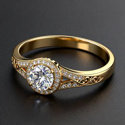 3D Engagement Ring Design Matching the Image