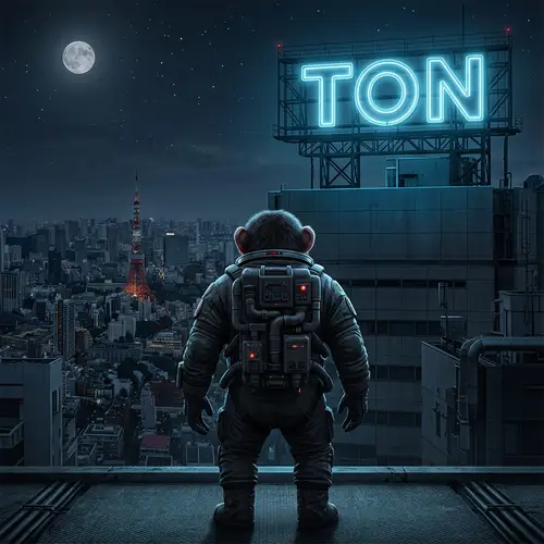 Astronaut Monkey with Neon Sign Art