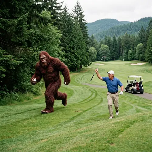 Bigfoot Chases Golfer: A Mythical Encounter