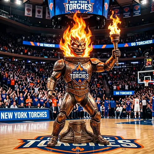 New York Torches Sports Team Mascot Image