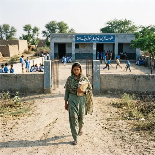 Rural Pakistani School Scene: Ethnically Diverse Students and Dropout Girl
