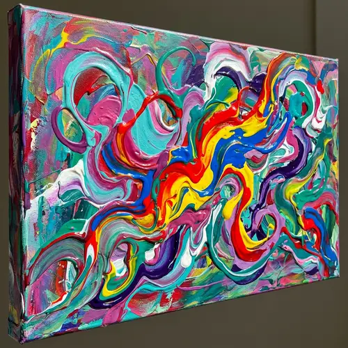 Abstract Painting Plasticity: Bold Colors & Unconventional Shapes