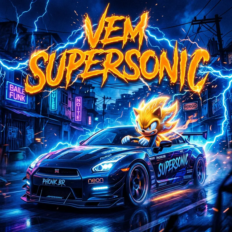 Sonic in Car: Brazilian Phonk Art