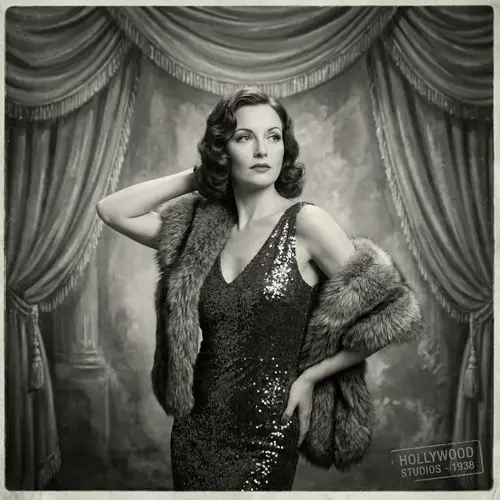 Classic Hollywood Glamour Portrait | Elegant Vintage Studio Photoshoot