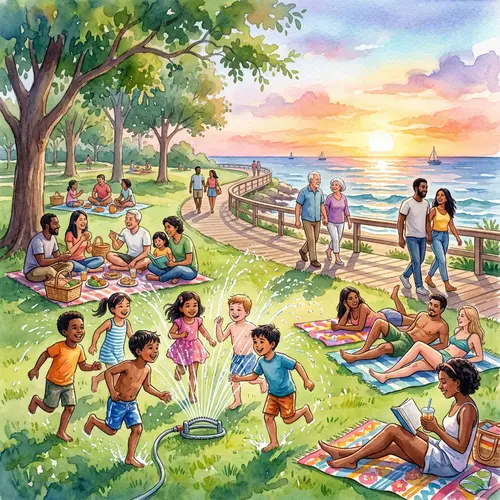 Vibrant Summer Activities in Watercolor Art