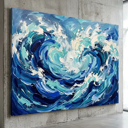 Ocean Waves Abstract Art | Dynamic Sea Visuals