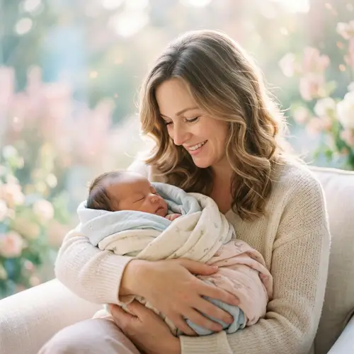 Dreamy Mother and Child Scene: Ethereal Love
