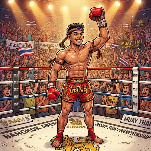 Rodtang Jitmuangnon as cartoon | Thai Champion
