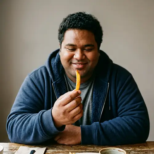 Largest Person Enjoying Golden French Fry | Snack Lover