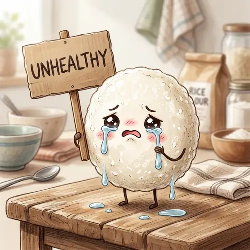 Crying Rice Cake: Unhealthy Snack Emotion