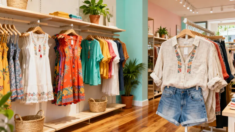 Beautiful Summer Clothing Store Interior Design