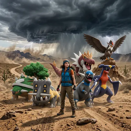 Epic Pokémon Trainer in Desert Storm