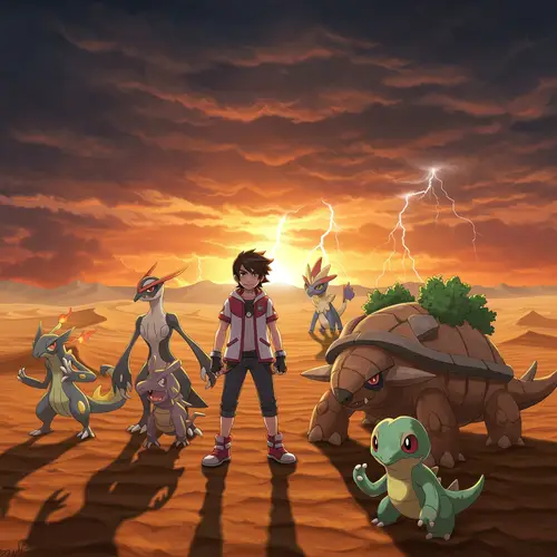 Epic Pokémon Trainer in Desert Storm