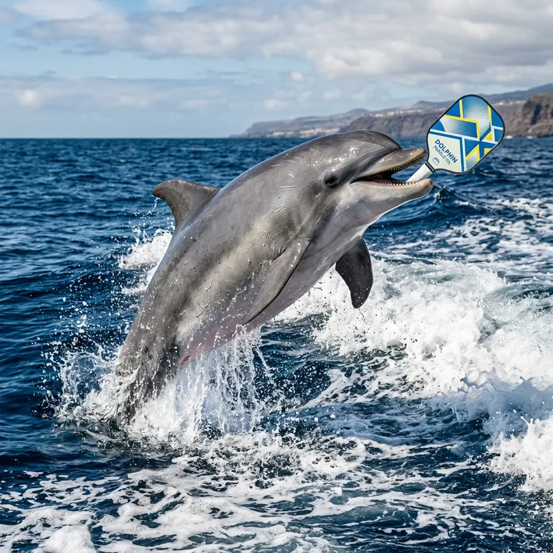 Dynamic Dolphin with Pickleball Paddle in 4K Dynamic Dolphin with Pickleball Paddle in 4K