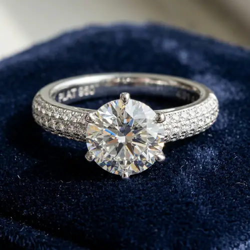 Stunning 4-Carat Platinum Diamond Ring