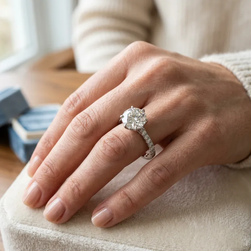 Stunning 4-Carat Platinum Diamond Ring