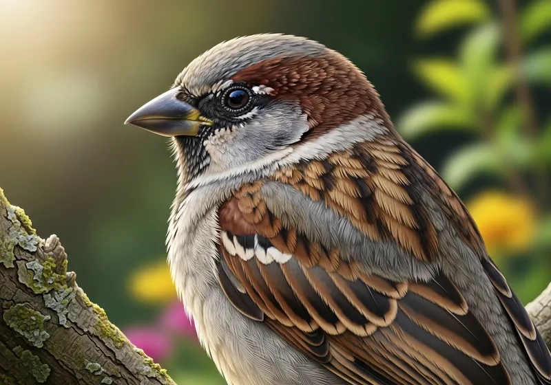 Stunning Sparrow Close-Up: Nature's Songbird
