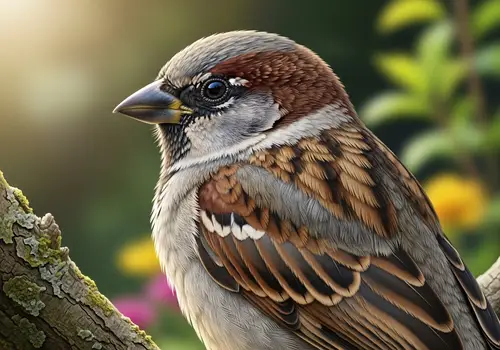 Stunning Sparrow Close-Up: Nature's Songbird