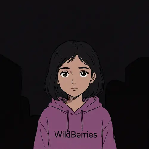 Anime-Style Portrait of Contemplative South Asian Girl | WildBerries