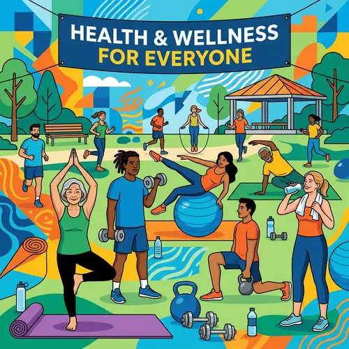 Global Health & Fitness: Diverse Individuals in Dynamic Wellness Activities