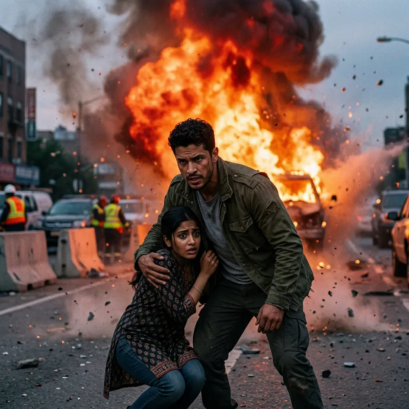 Inspirational Shielding Moment: Dramatic Image Reflects 'Grenade' Artistry