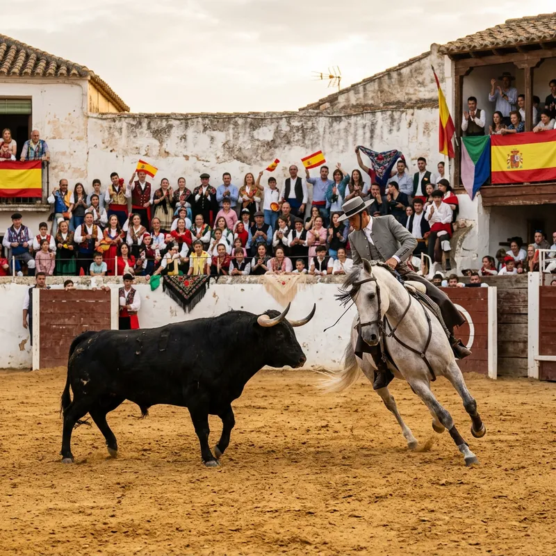 Toro Bravo: Spanish Bull in Local Festival