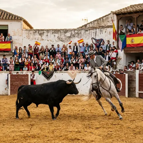Toro Bravo: Spanish Bull in Local Festival