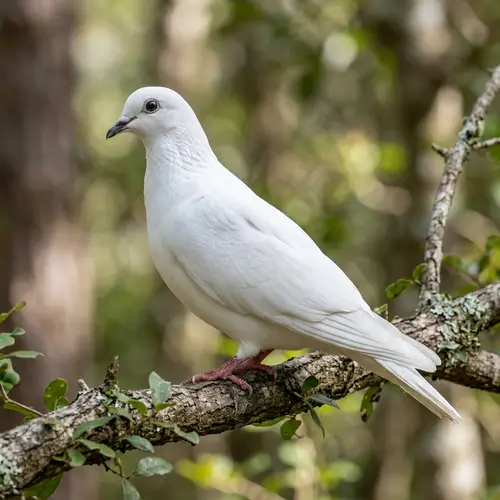 Stunning White Dove Close-Up Photo | Elegant Plumage