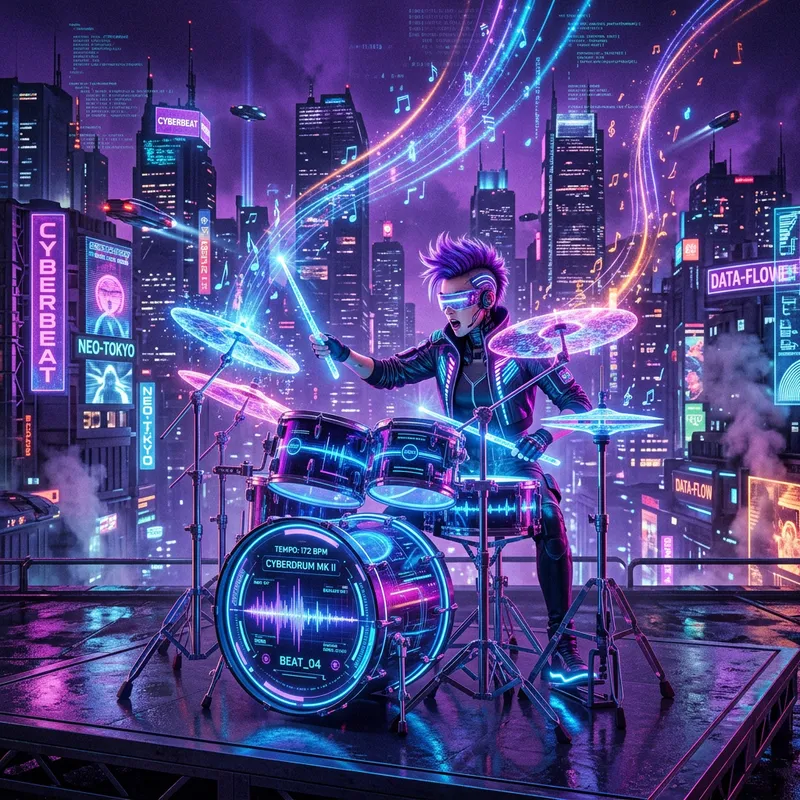 Cyberpunk Drums - Cityscape Neon Beat