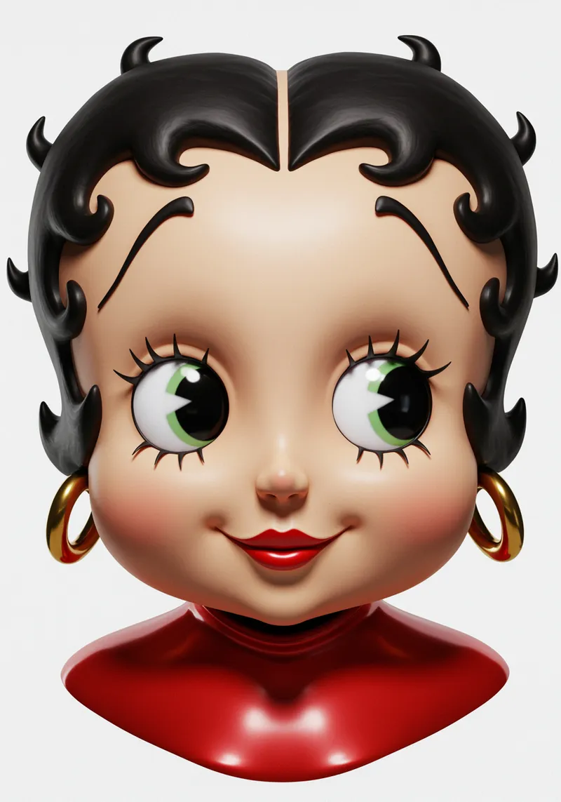 Oversized Animated Betty Boop Costume Head