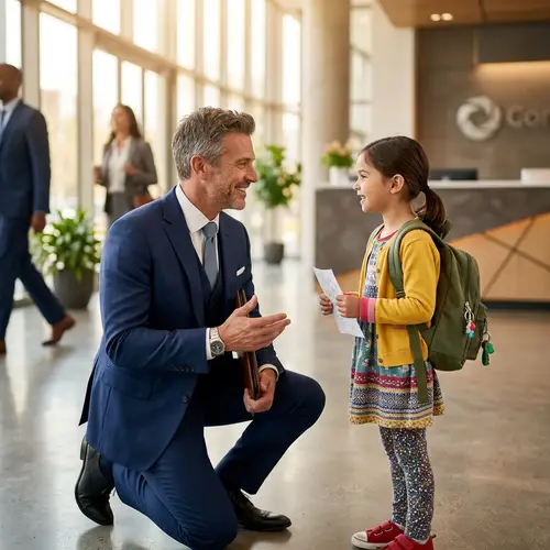Adorable Girl and Charismatic Business Executive