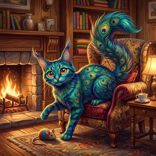 Vibrant Cat: A Playful Companion