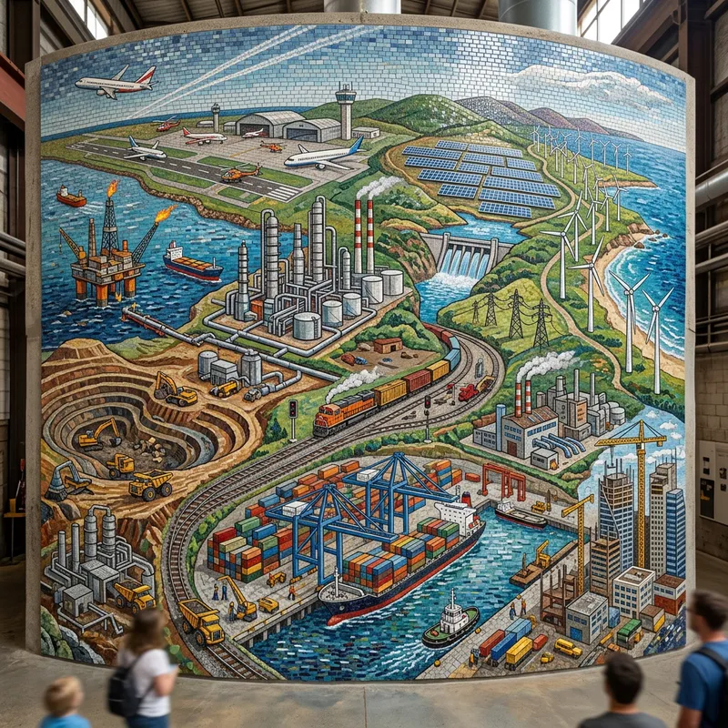 Mosaic of Key Industries: Energy, Mining & Aviation Mosaic of Key Industries: Energy, Mining & Aviation