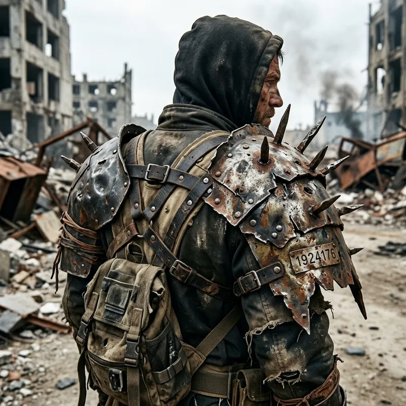 Rugged Post-Apocalyptic Shoulder Armor Pads Rugged Post-Apocalyptic Shoulder Armor Pads