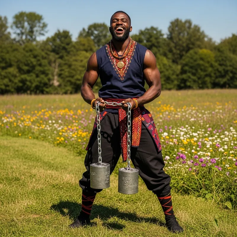 Jovial Strength in a Vibrant Landscape