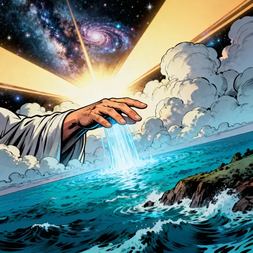 Epic Comic Illustration of World Creation