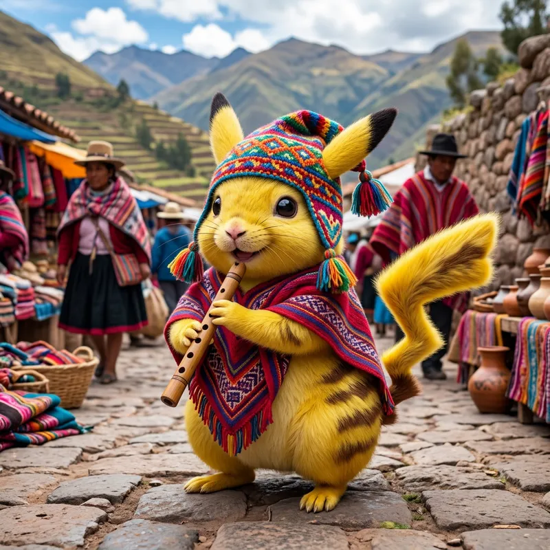Un Picachu Peruano: Colorful Rodent Charm