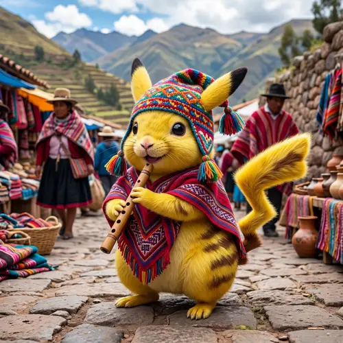 Un Picachu Peruano: Colorful Rodent Charm