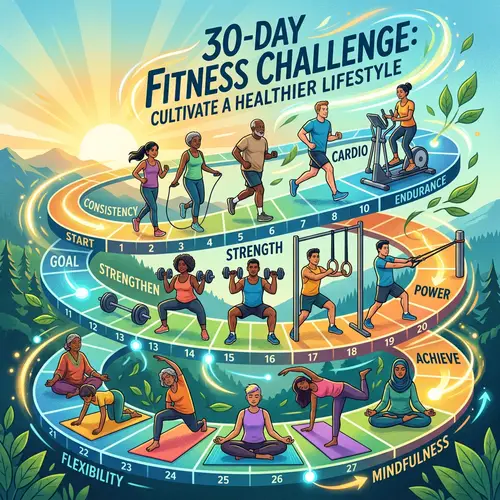 30-Day Fitness Challenge: Cardio, Strength Training, Yoga & More